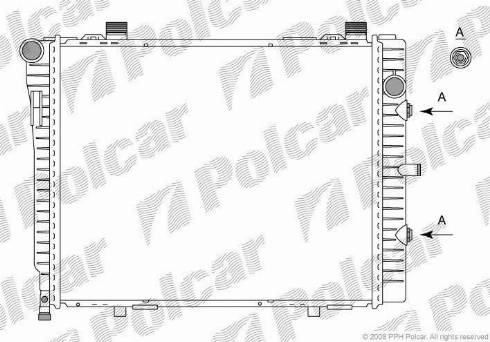 Polcar 5002086X - Радиатор, охлаждане на двигателя vvparts.bg