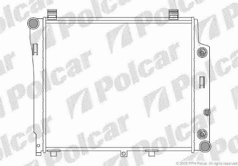 Polcar 500208-0 - Радиатор, охлаждане на двигателя vvparts.bg