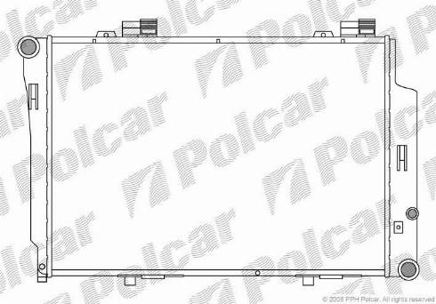 Polcar 500208-1 - Радиатор, охлаждане на двигателя vvparts.bg