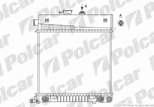 Polcar 5002088X - Радиатор, охлаждане на двигателя vvparts.bg