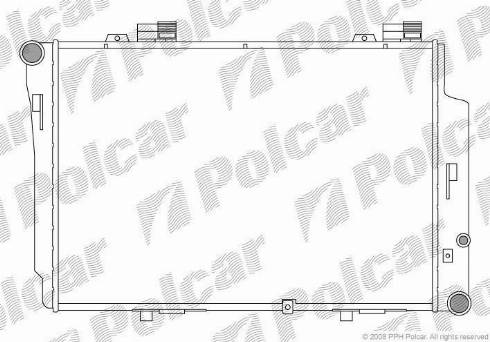 Polcar 500208-3 - Радиатор, охлаждане на двигателя vvparts.bg