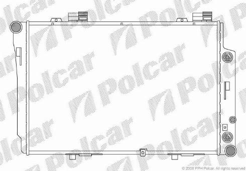 Polcar 500208-2 - Радиатор, охлаждане на двигателя vvparts.bg