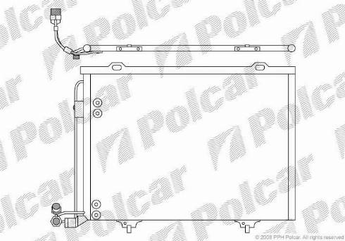 Polcar 5002K8C3 - Кондензатор, климатизация vvparts.bg