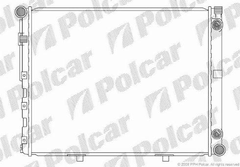 Polcar 501408-9 - Радиатор, охлаждане на двигателя vvparts.bg