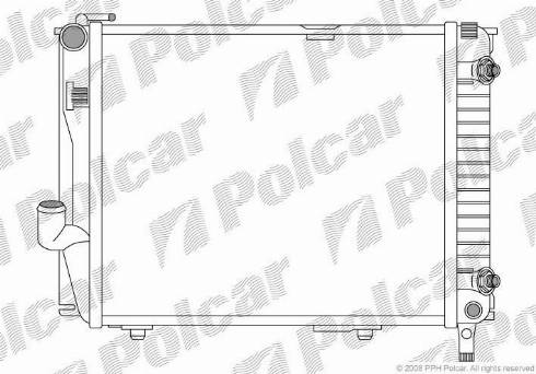 Polcar 50140804 - Радиатор, охлаждане на двигателя vvparts.bg