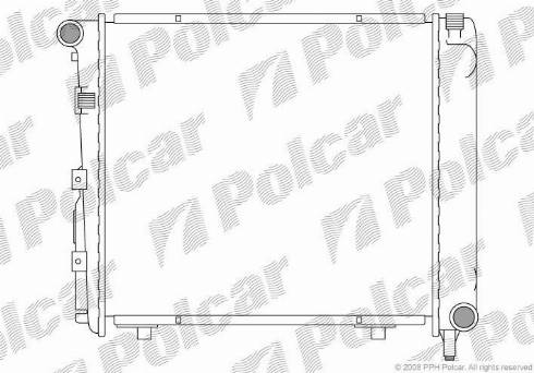 Polcar 501408-2 - Радиатор, охлаждане на двигателя vvparts.bg