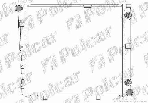 Polcar 501408-7 - Радиатор, охлаждане на двигателя vvparts.bg