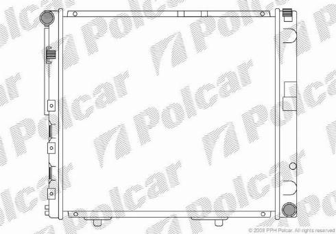 Polcar 501408 - Радиатор, охлаждане на двигателя vvparts.bg