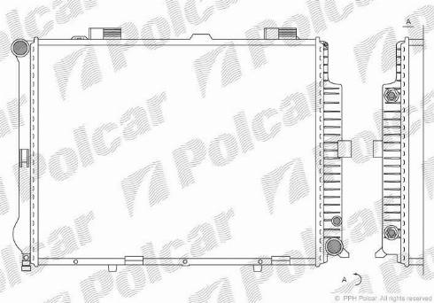 Polcar 501508-9 - Радиатор, охлаждане на двигателя vvparts.bg