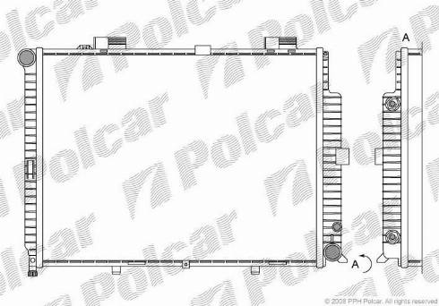 Polcar 50150801 - Радиатор, охлаждане на двигателя vvparts.bg