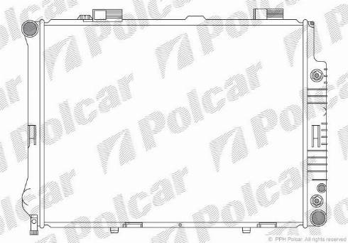 Polcar 501508-1 - Радиатор, охлаждане на двигателя vvparts.bg
