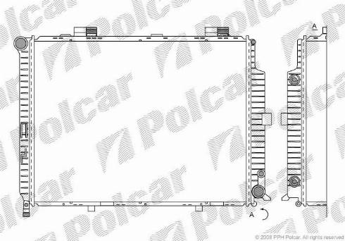Polcar 5015088X - Радиатор, охлаждане на двигателя vvparts.bg