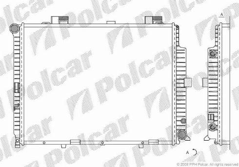 Polcar 501508-8 - Радиатор, охлаждане на двигателя vvparts.bg