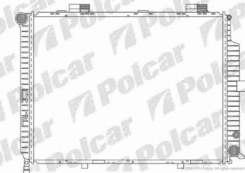 Polcar 501508-7 - Радиатор, охлаждане на двигателя vvparts.bg