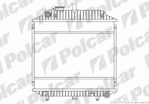 Polcar 501008-1 - Радиатор, охлаждане на двигателя vvparts.bg