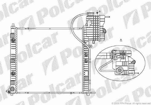 Polcar 5012085X - Радиатор, охлаждане на двигателя vvparts.bg