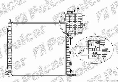 Polcar 5012086X - Радиатор, охлаждане на двигателя vvparts.bg