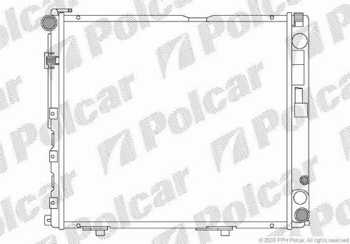 Polcar 50240803 - Радиатор, охлаждане на двигателя vvparts.bg