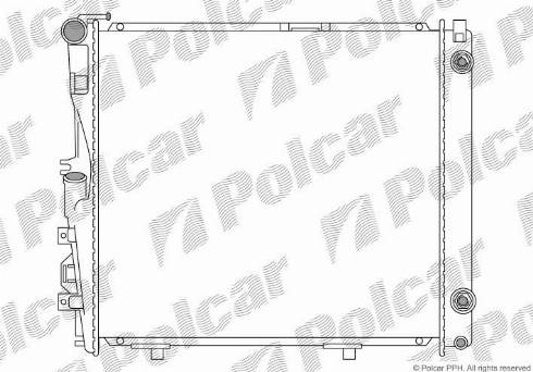 Polcar 502408-0 - Радиатор, охлаждане на двигателя vvparts.bg