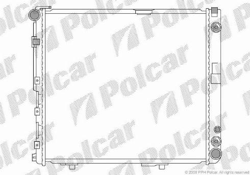 Polcar 5024083X - Радиатор, охлаждане на двигателя vvparts.bg