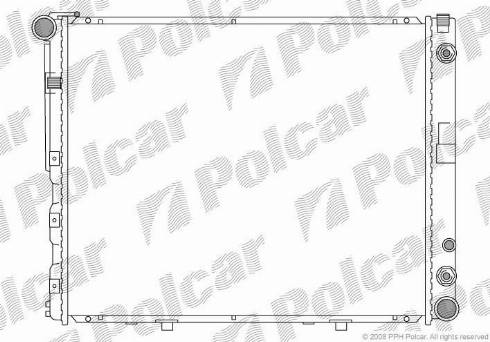 Polcar 502408-2 - Радиатор, охлаждане на двигателя vvparts.bg