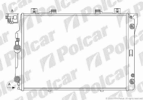 Polcar 5024087X - Радиатор, охлаждане на двигателя vvparts.bg