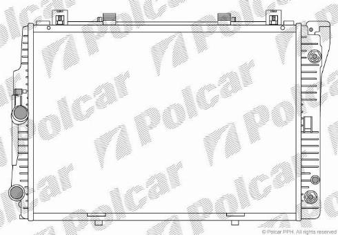 Polcar 502408-7 - Радиатор, охлаждане на двигателя vvparts.bg