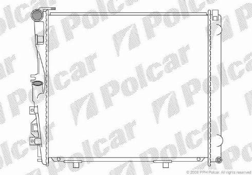 Polcar 502408 - Радиатор, охлаждане на двигателя vvparts.bg