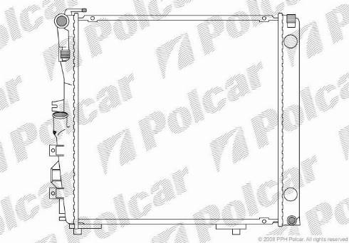 Polcar 502608-5 - Радиатор, охлаждане на двигателя vvparts.bg