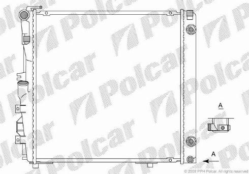 Polcar 502608-1 - Радиатор, охлаждане на двигателя vvparts.bg