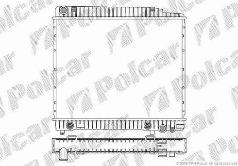 Polcar 502608-3 - Радиатор, охлаждане на двигателя vvparts.bg