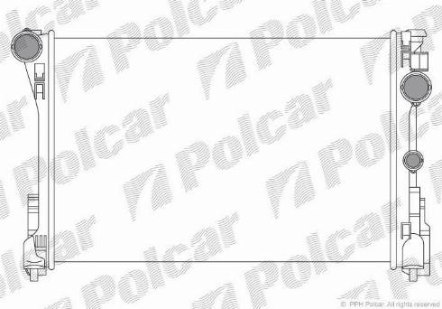 Polcar 507008-1 - Радиатор, охлаждане на двигателя vvparts.bg