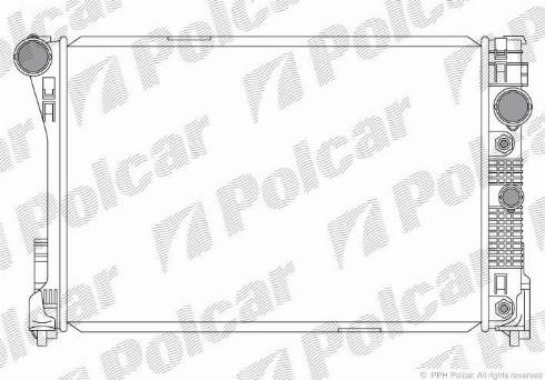 Polcar 507008-3 - Радиатор, охлаждане на двигателя vvparts.bg