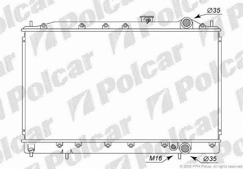 Polcar 5216085K - Радиатор, охлаждане на двигателя vvparts.bg