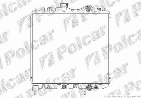 Polcar 5216081K - Радиатор, охлаждане на двигателя vvparts.bg