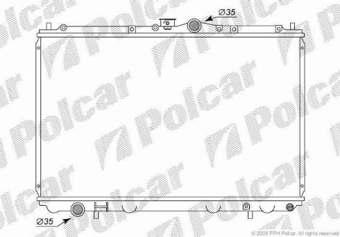 Polcar 521008-1 - Радиатор, охлаждане на двигателя vvparts.bg