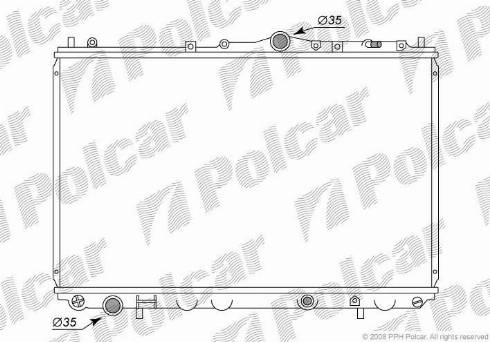 Polcar 521008-3 - Радиатор, охлаждане на двигателя vvparts.bg