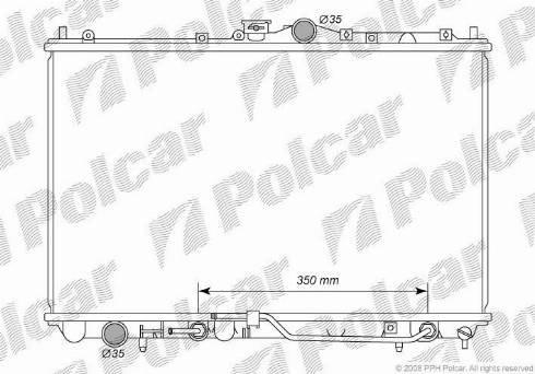 Polcar 5210082K - Радиатор, охлаждане на двигателя vvparts.bg