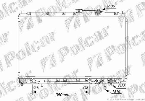 Polcar 5217084K - Радиатор, охлаждане на двигателя vvparts.bg