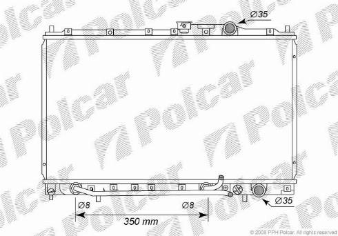 Polcar 521708-5 - Радиатор, охлаждане на двигателя vvparts.bg