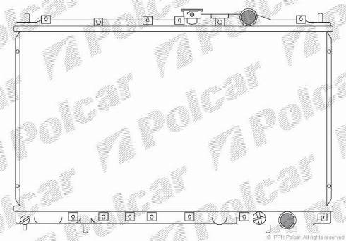 Polcar 521708-1 - Радиатор, охлаждане на двигателя vvparts.bg