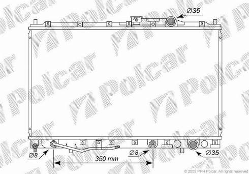 Polcar 5221082K - Радиатор, охлаждане на двигателя vvparts.bg