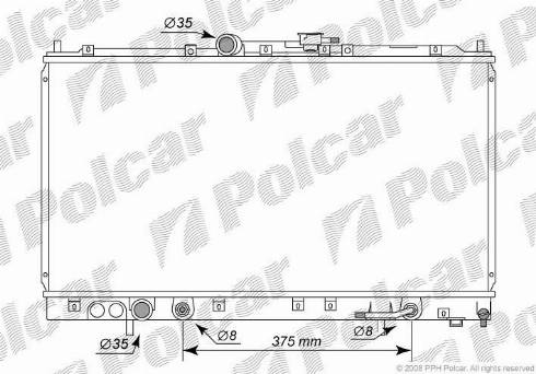 Polcar 5222084K - Радиатор, охлаждане на двигателя vvparts.bg