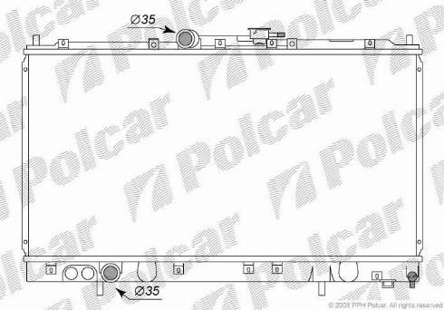 Polcar 5222083K - Радиатор, охлаждане на двигателя vvparts.bg