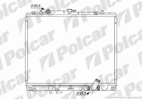 Polcar 5278083K - Радиатор, охлаждане на двигателя vvparts.bg