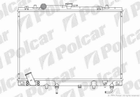 Polcar 527308-2 - Радиатор, охлаждане на двигателя vvparts.bg