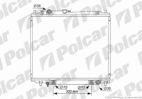 Polcar 5272084K - Радиатор, охлаждане на двигателя vvparts.bg