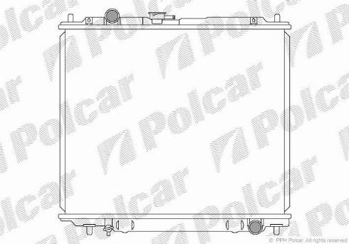 Polcar 527208-3 - Радиатор, охлаждане на двигателя vvparts.bg