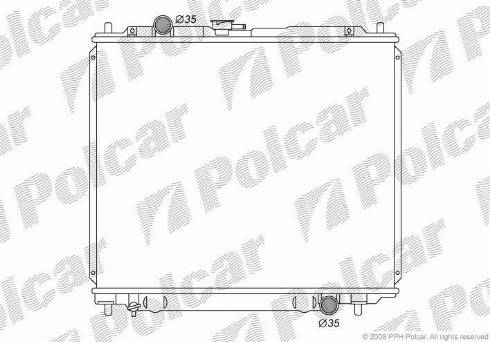 Polcar 5272082K - Радиатор, охлаждане на двигателя vvparts.bg