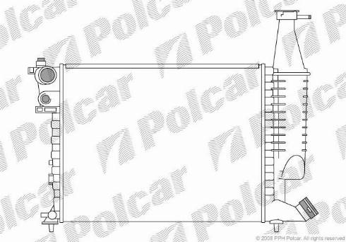 Polcar 5790081X - Радиатор, охлаждане на двигателя vvparts.bg